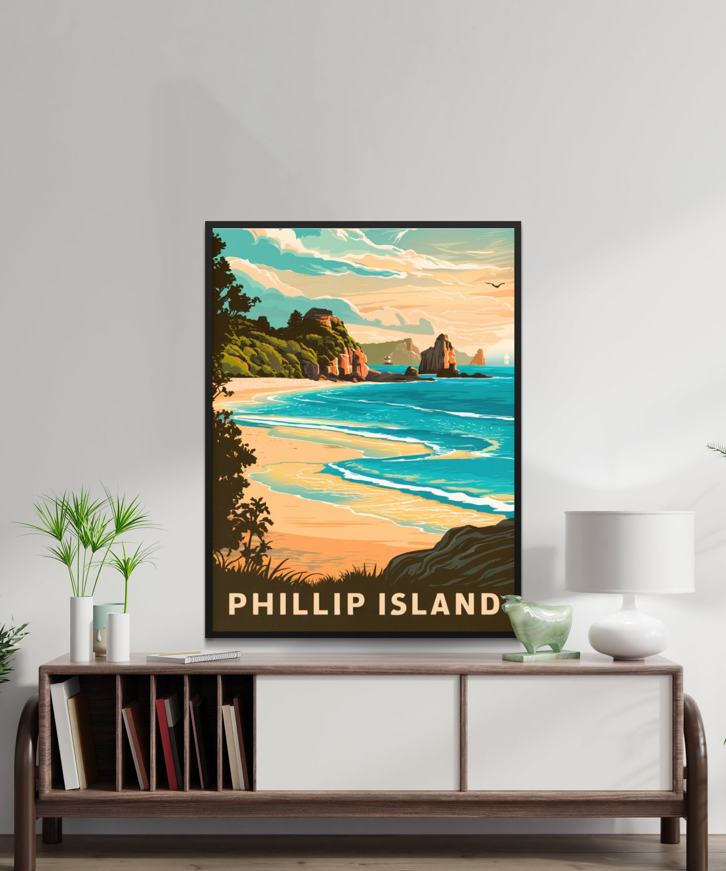 Phillip Island Vintage Travel Poster - Coastal Paradise