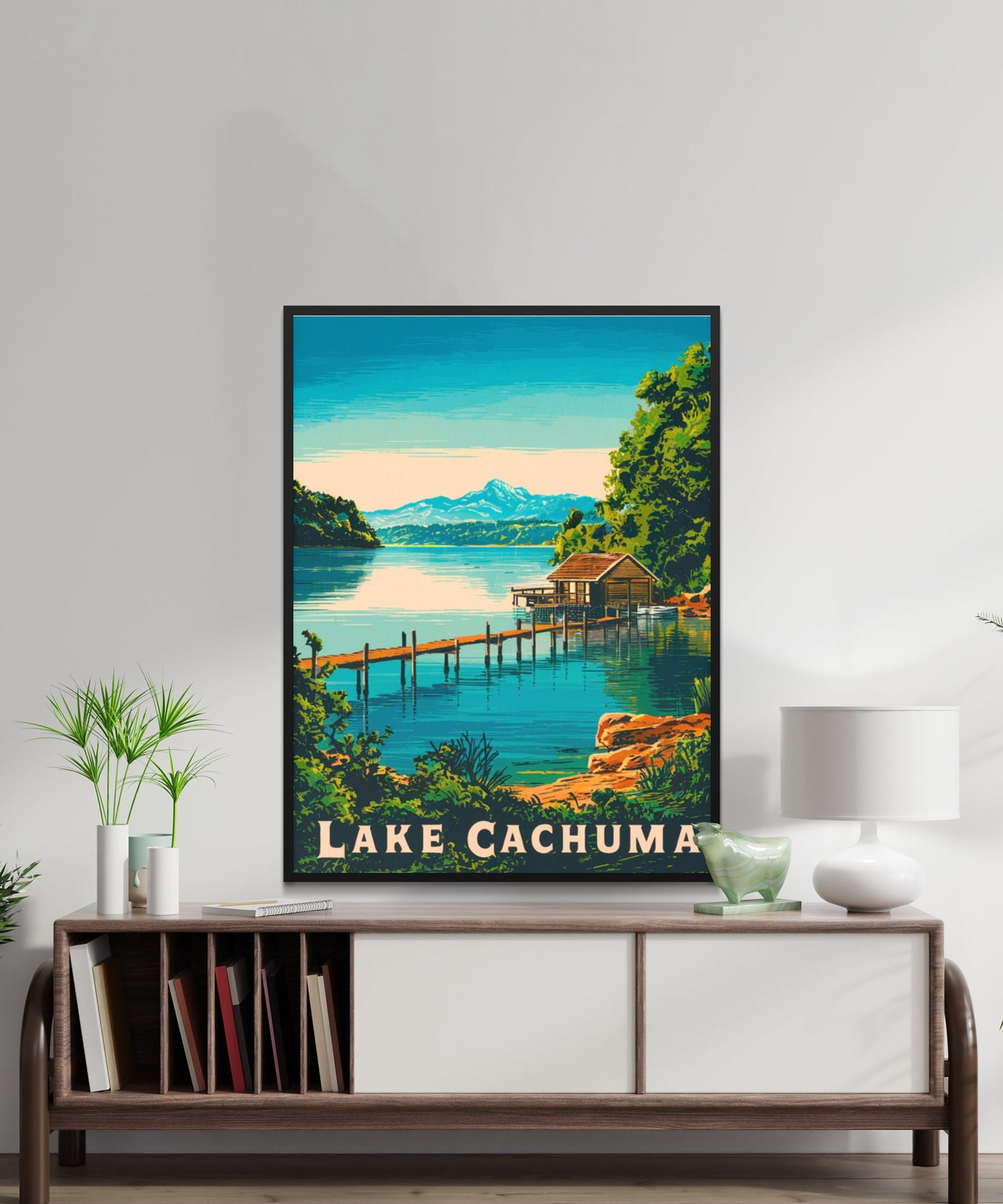 Lake Cachuma Vintage Travel Poster - Boating Haven