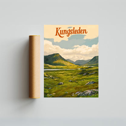 Kungsleden Vintage Travel Poster