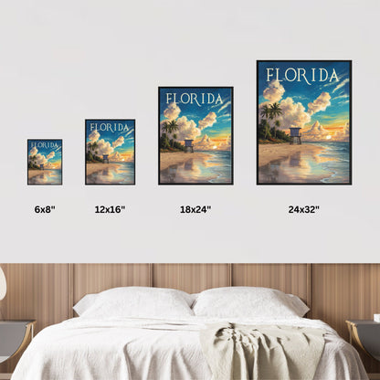 Florida Vintage Travel Poster - Coastal Memories