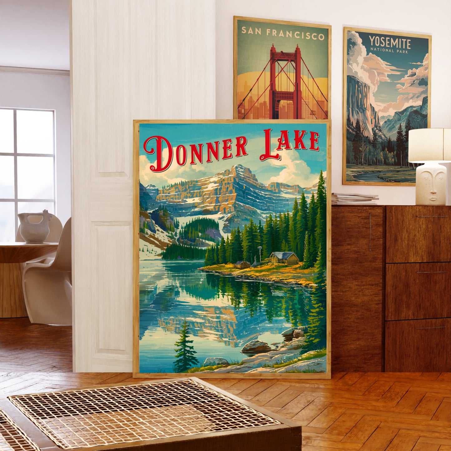 Donner Lake  Vintage Travel Poster - Fishing Haven