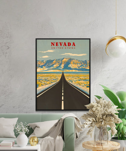 Nevada Vintage Travel Poster - Timeless Desert Adventure