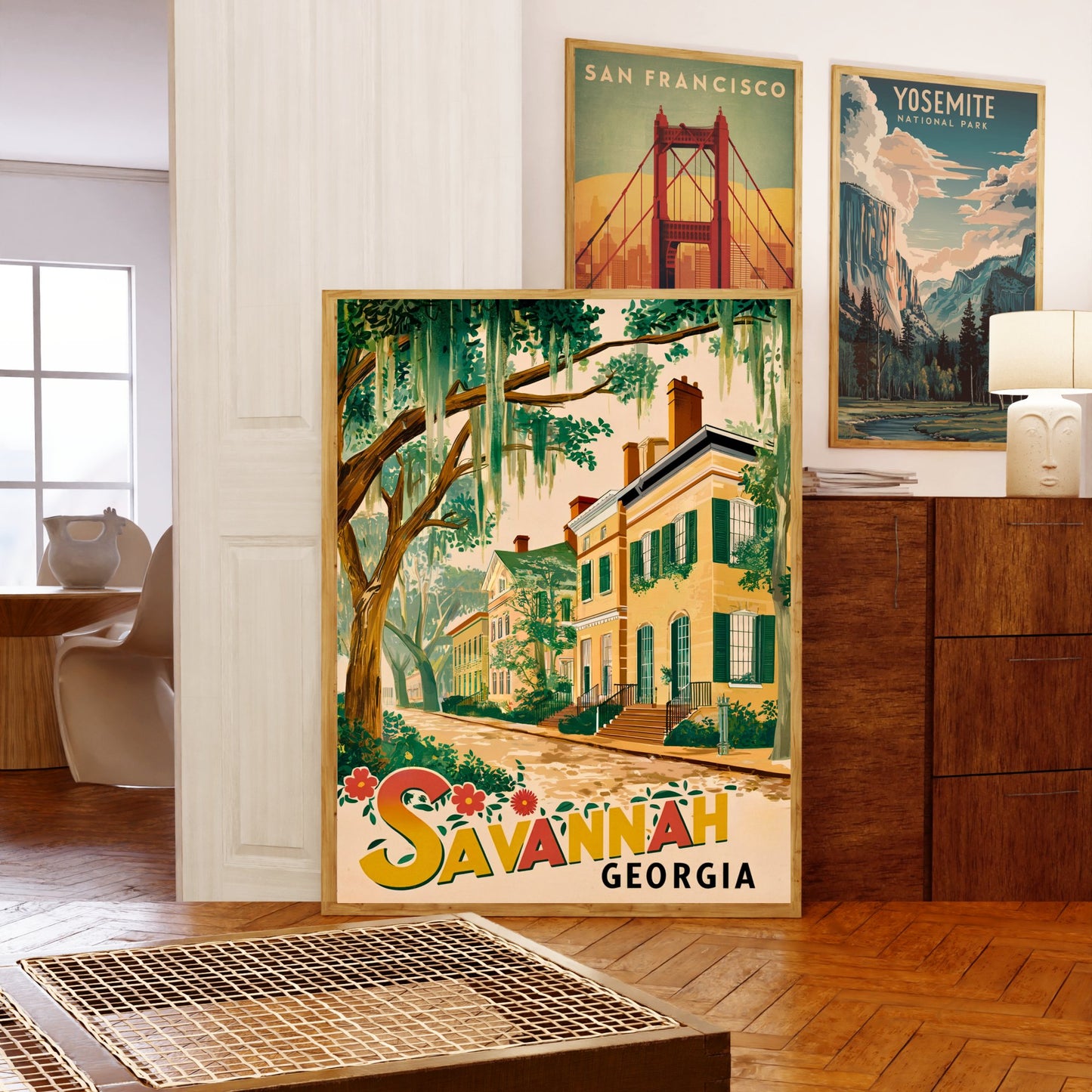 Savannah Vintage Travel Poster