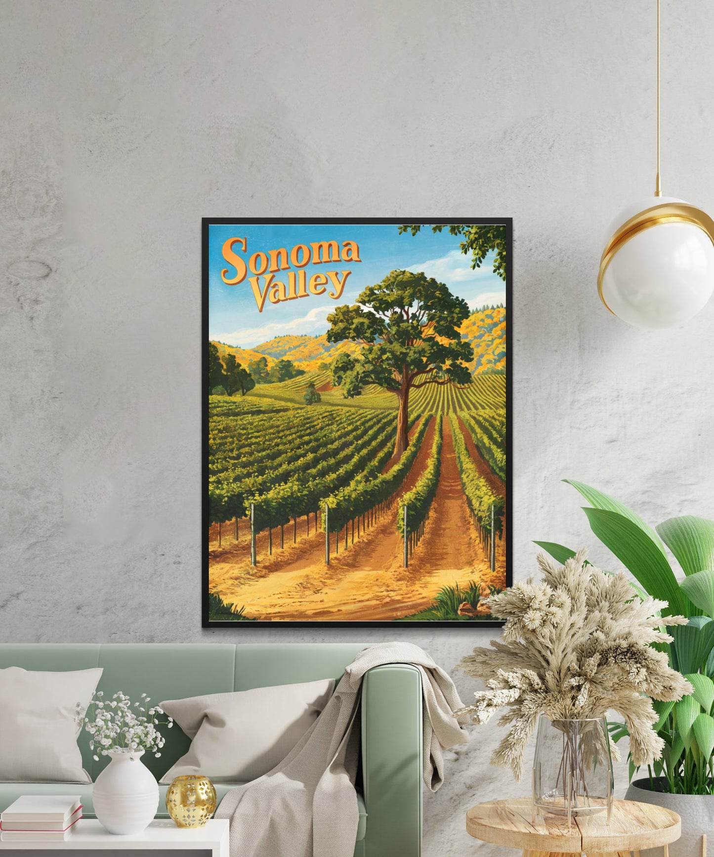 Sonoma Valley Vintage Travel Poster