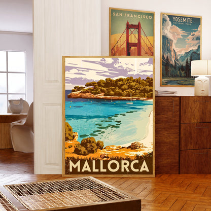 Mallorca Vintage Travel Poster