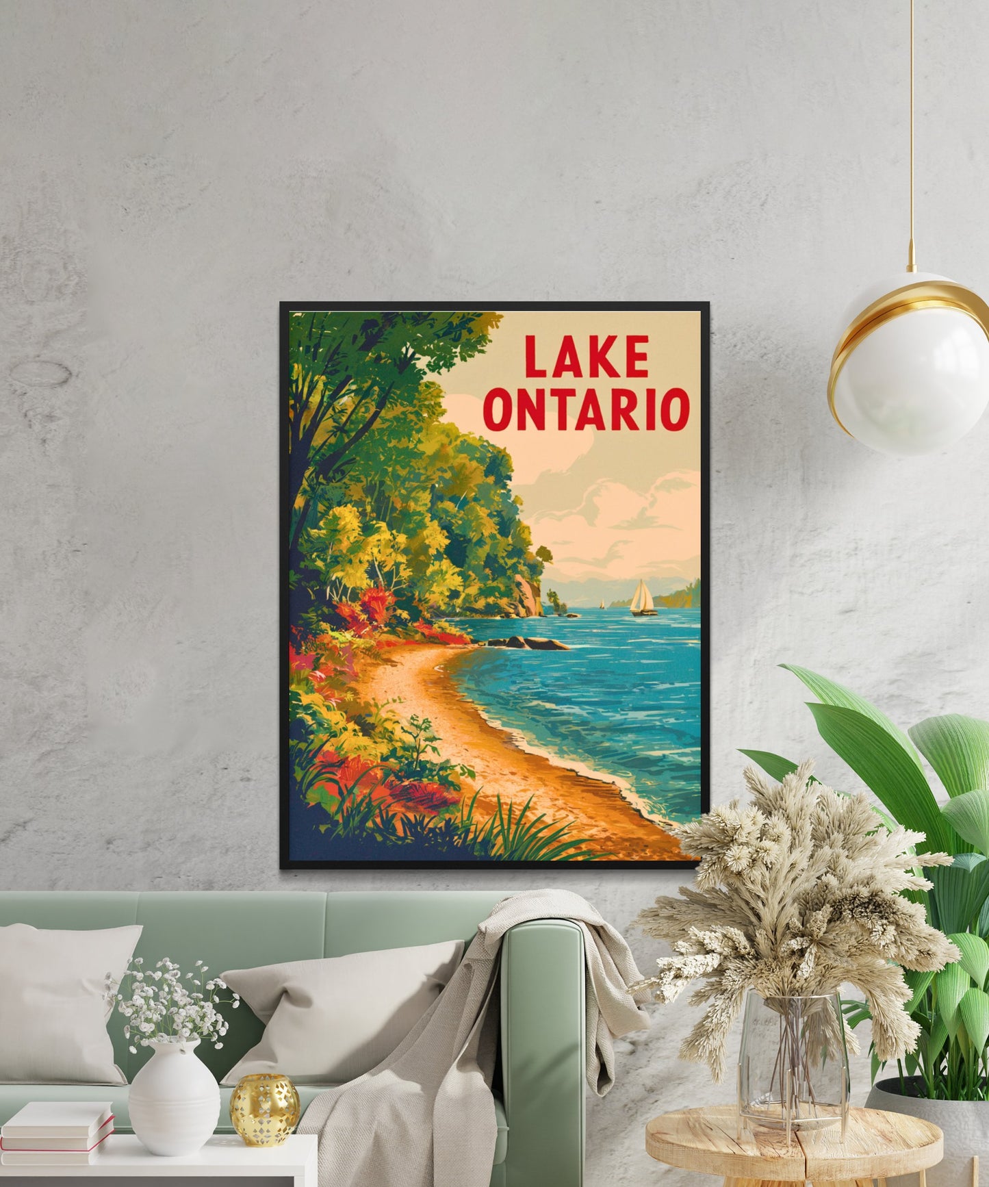 Lake Ontario Vintage Travel Poster