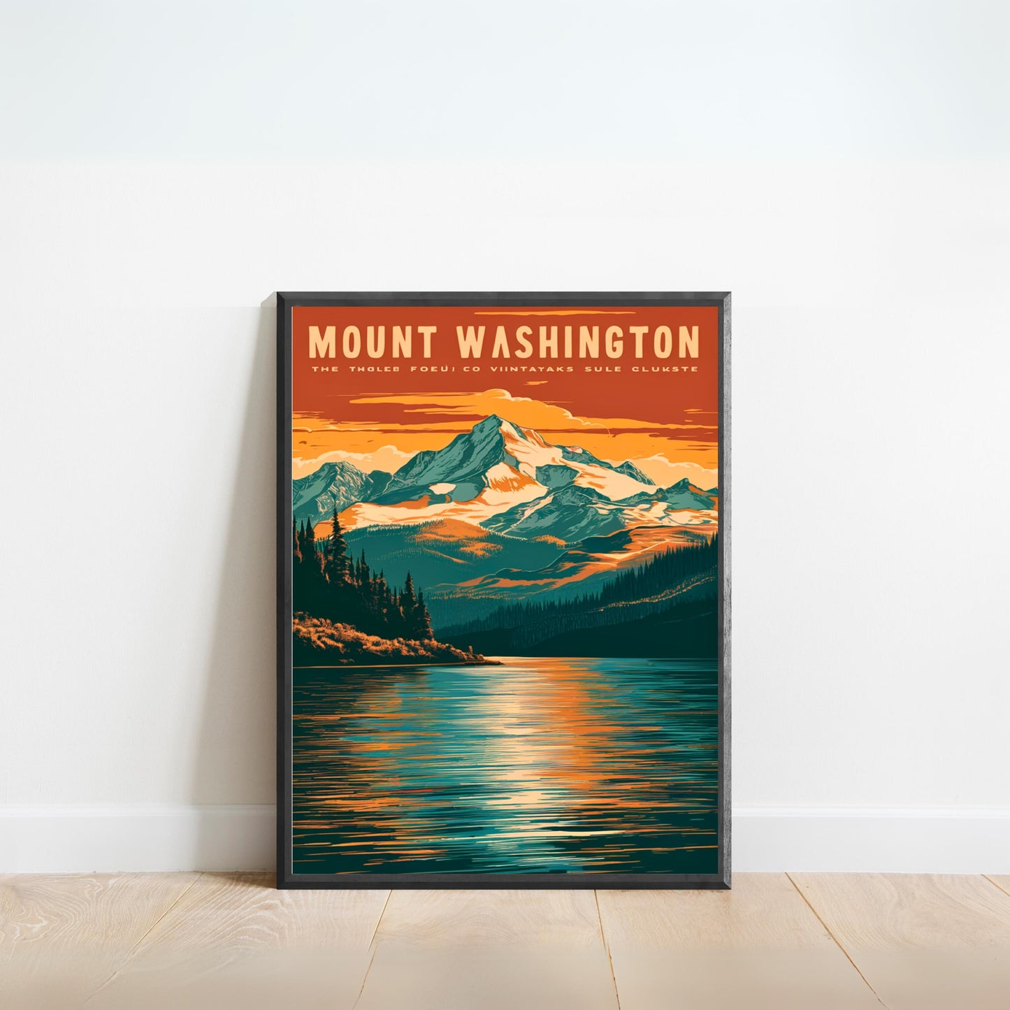 Mount Washington Vintage Travel Poster - Peak of New England