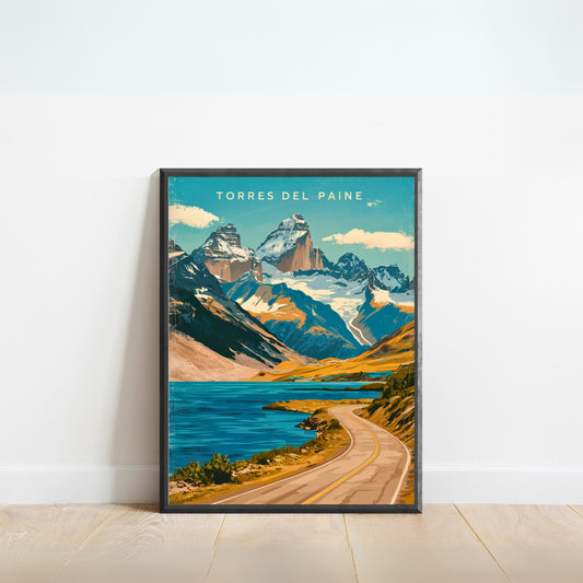 Torres del Paine Vintage Travel Poster - Alpine Wonders