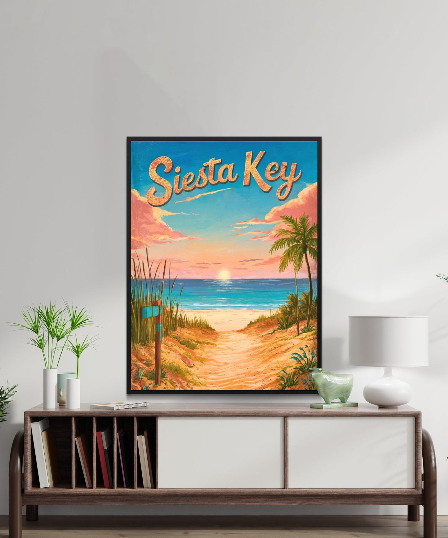 Siesta Key Vintage Travel Poster