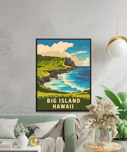 Big Island Vintage Travel Poster