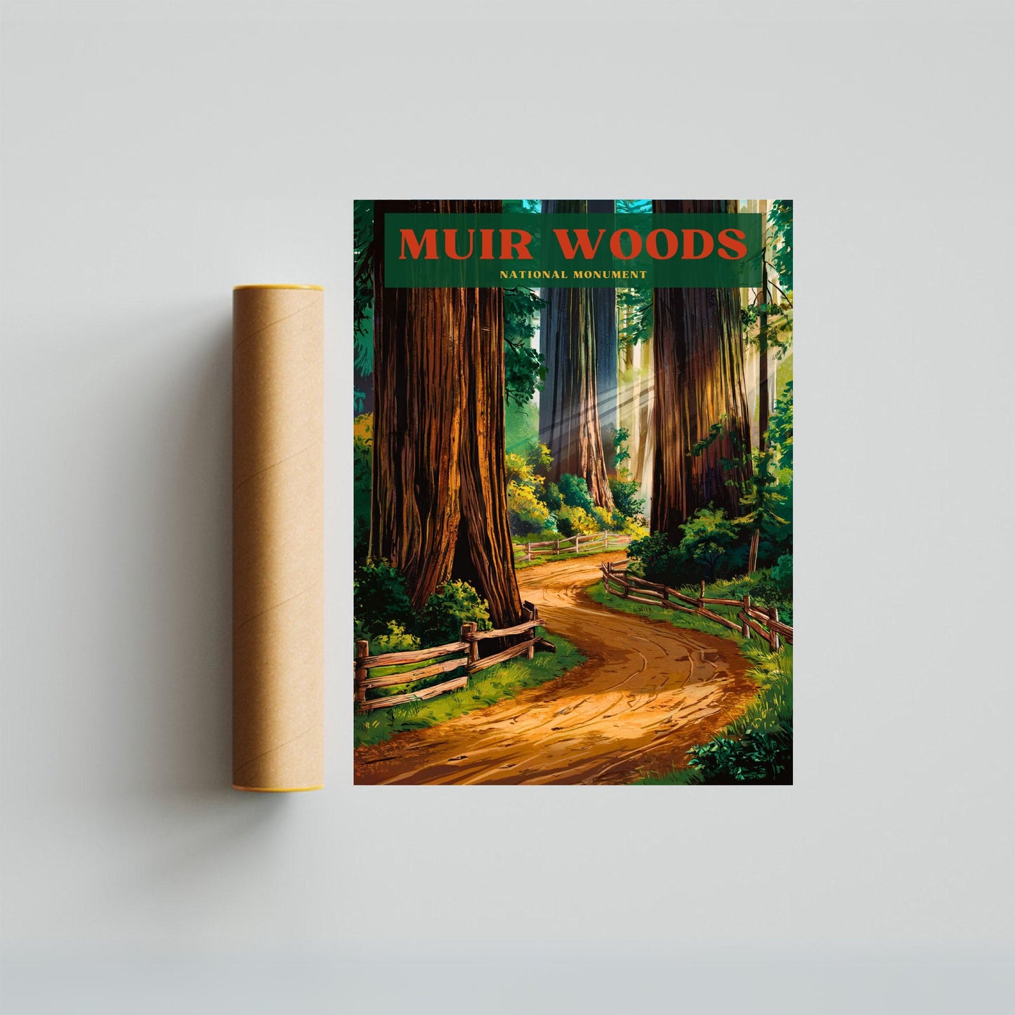 Muir Woods Vintage Travel Poster