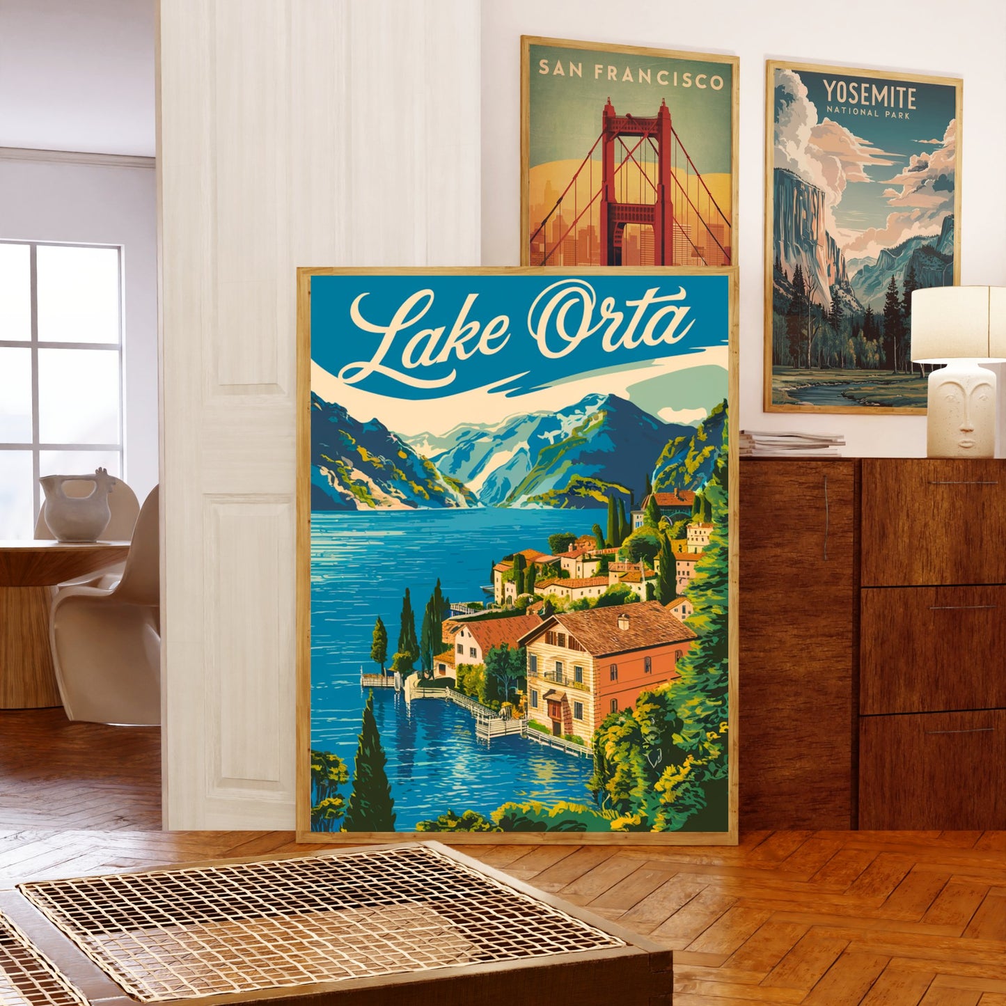 Lake Orta Vintage Travel Poster - Tranquil Waters