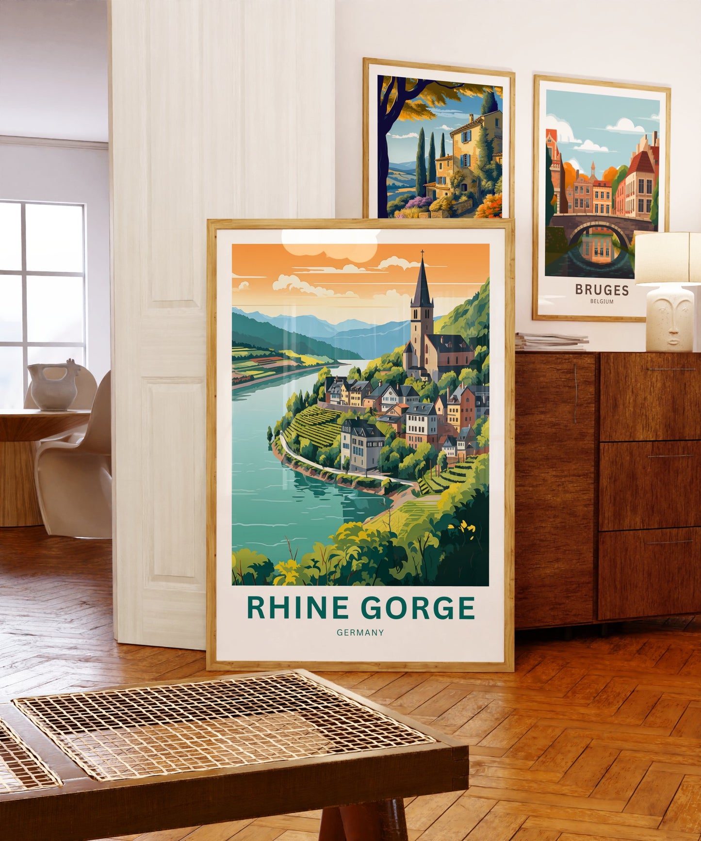 Rhine Gorge Travel Poster