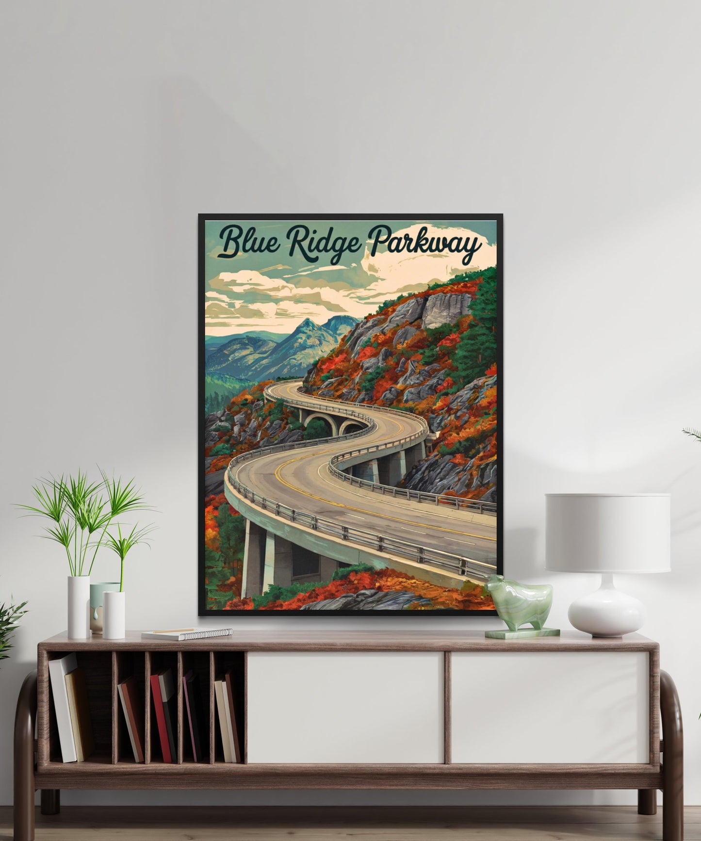 Blue Ridge Parkway Vintage Travel Poster - Timeless Appalachian Beauty