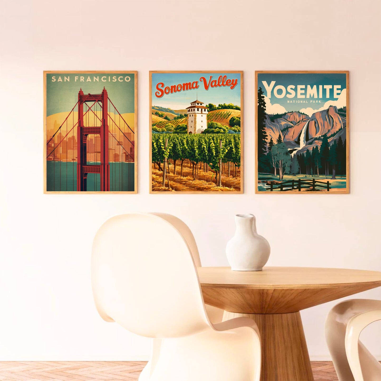 Sonoma Valley Vintage Travel Poster - The Heart of California’s Wine Country