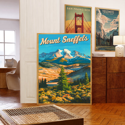 Mount Sneffels Vintage Travel Poster - Scenic Vista