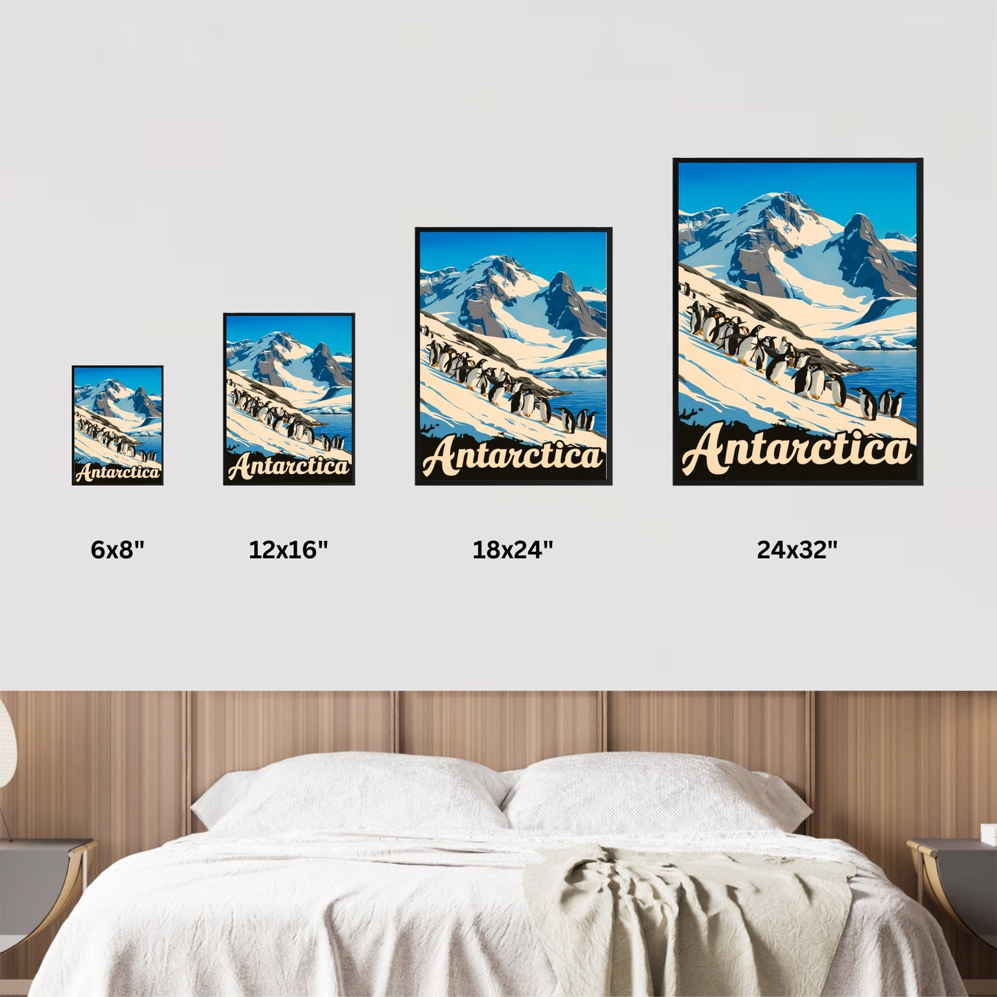 Antarctica Vintage Travel Poster