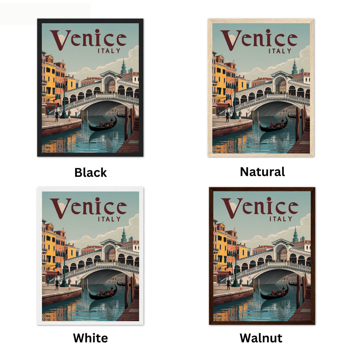 Venice Vintage Travel Poster -Timeless Canals