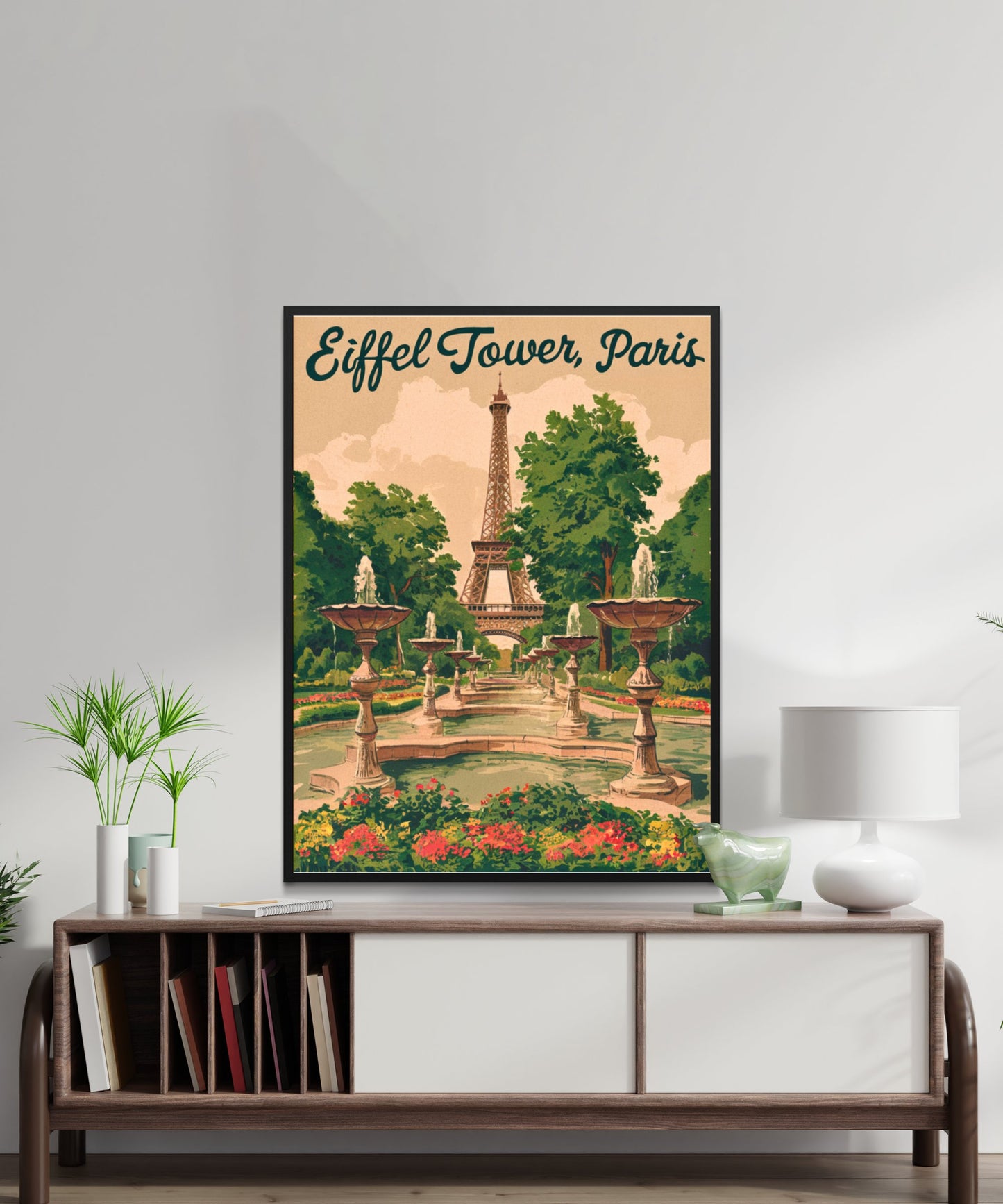 Eiffel Tower Vintage Travel Poster