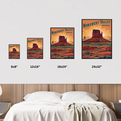 Monument Valley Vintage Travel Poster