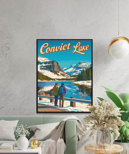 Convict Lake  Vintage Travel Poster