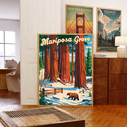 Mariposa Grove Vintage Travel Poster