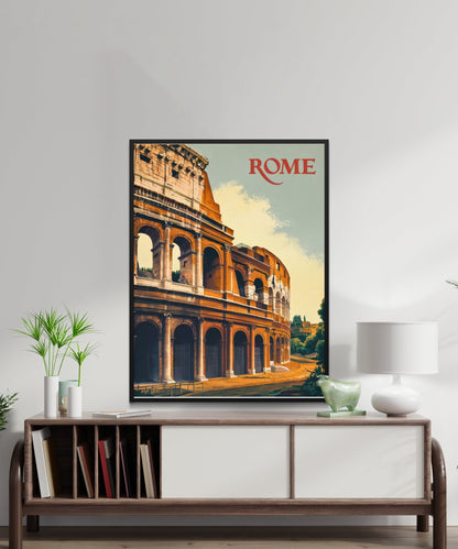 Rome Vintage Travel Poster - Ancient Splendor