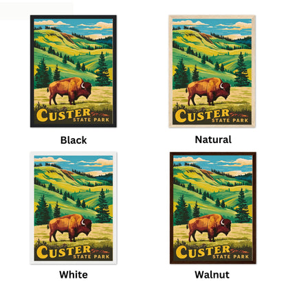 Custer State Park Vintage Travel Poster