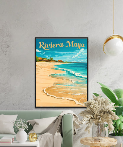 Riviera Maya Vintage Travel Poster