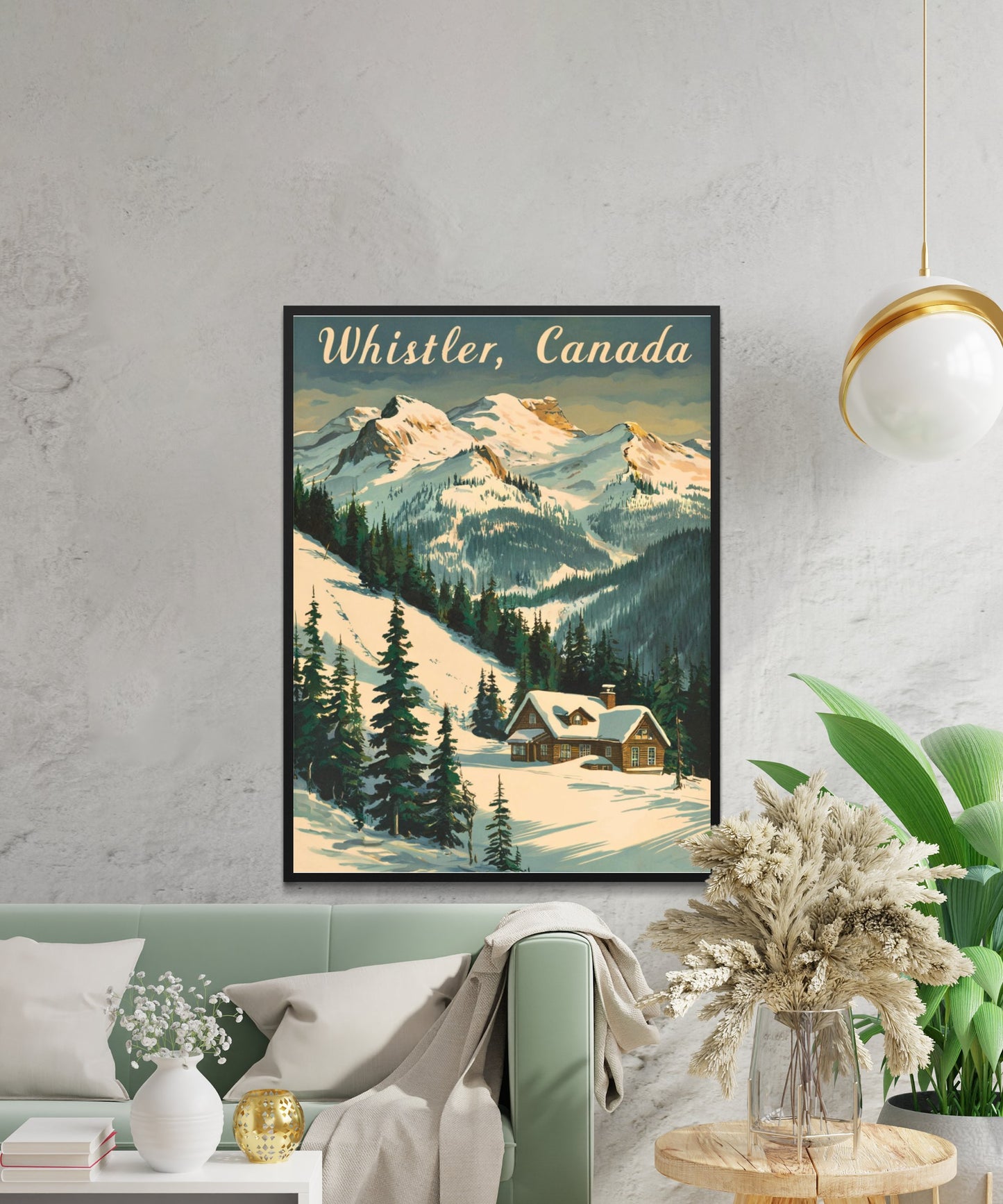 Whistler Vintage Travel Poster - Iconic Ski and Mountain Paradise