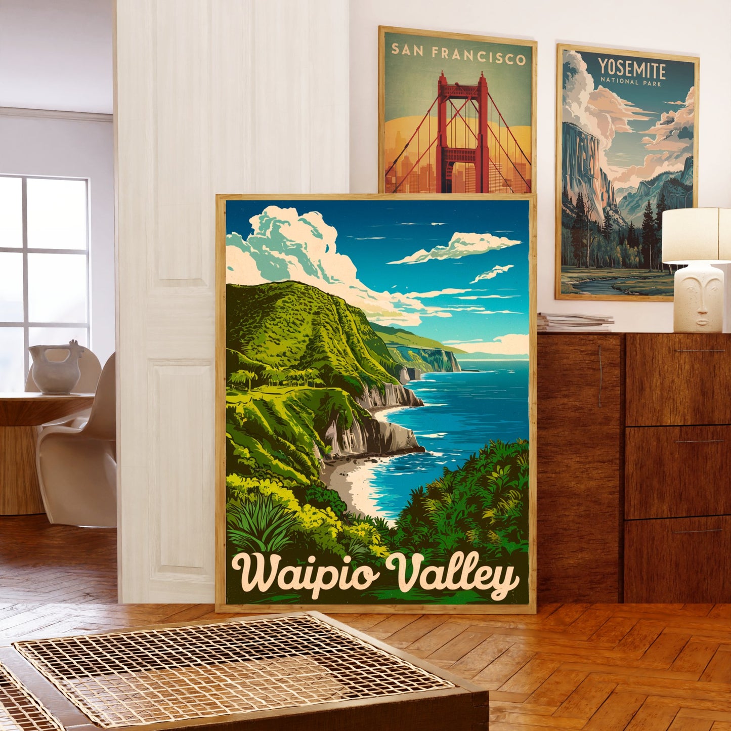 Waipio Valley Vintage Travel Poster