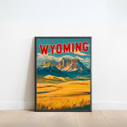 Wyoming  Vintage Travel Poster