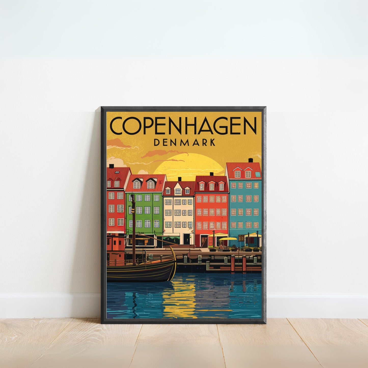 Copenhagen Vintage Travel Poster - Timeless Nordic Charm