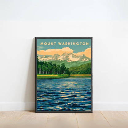 Mount Washington Vintage Travel Poster