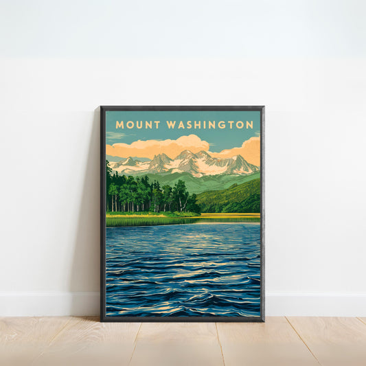 Mount Washington Vintage Travel Poster