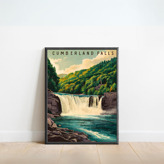 Cumberland Falls Vintage Travel Poster