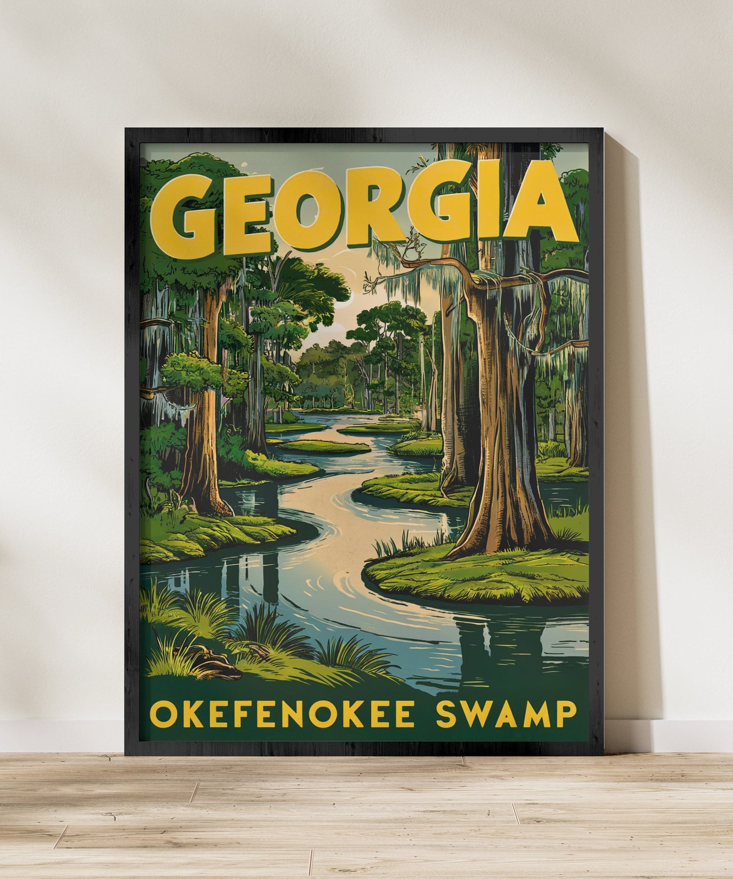 Okefenokee Swamp Vintage Travel Poster