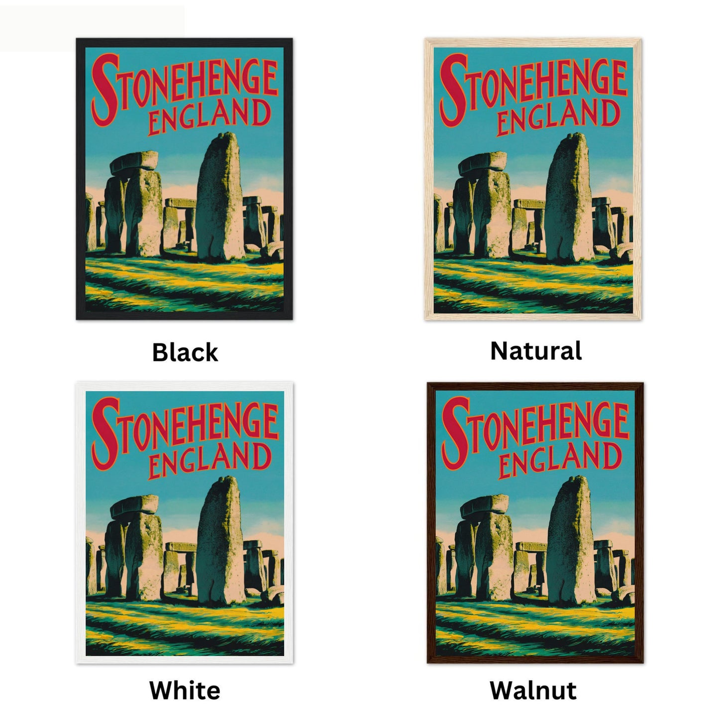 Stonehenge Vintage Travel Poster