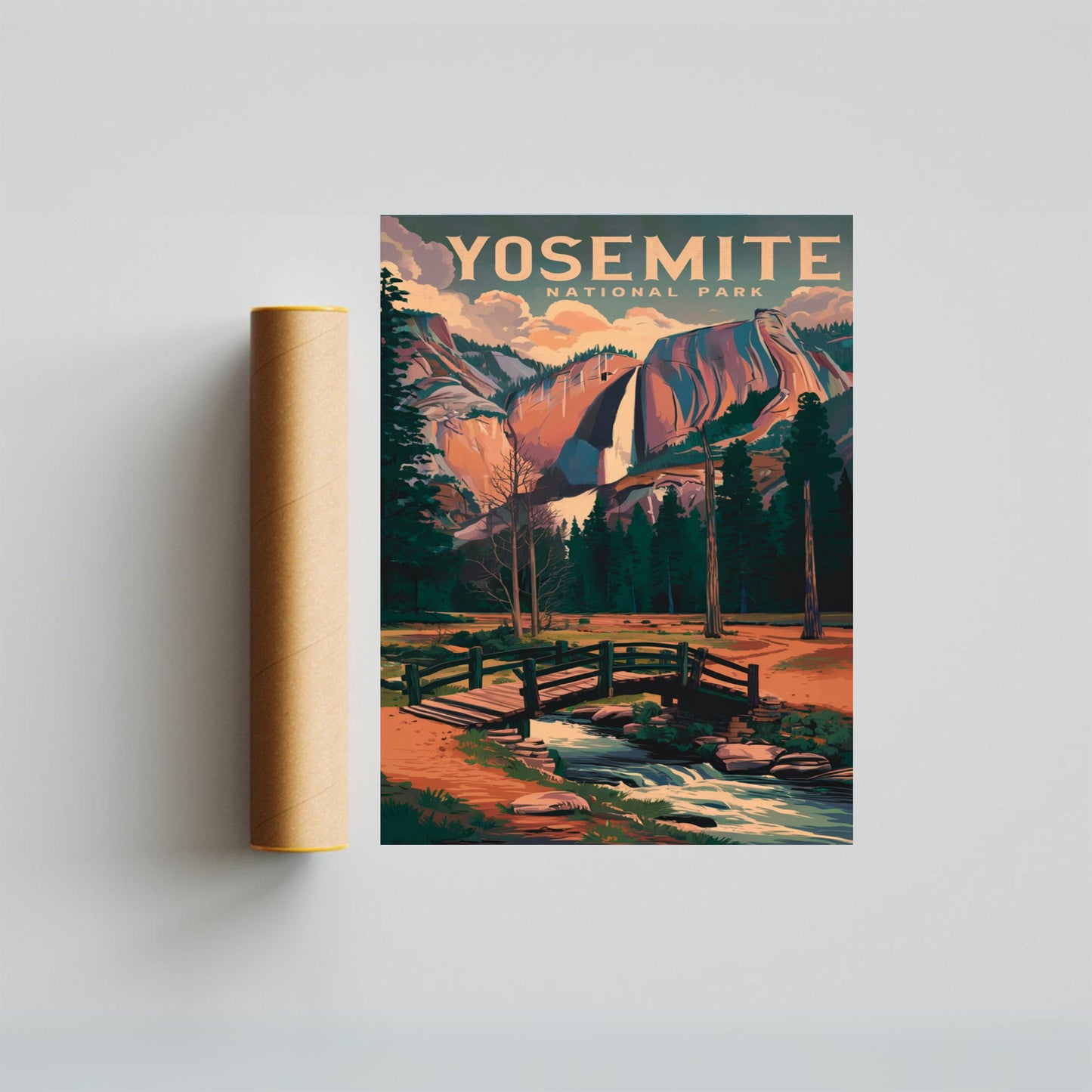 Yosemite Vintage Travel Poster - Wilderness Splendor