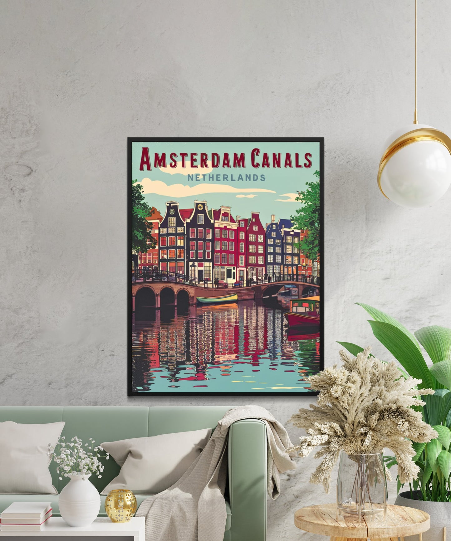 Amsterdam Vintage Travel Poster - Timeless Beauty