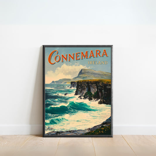 Connemara Vintage Travel Poster - Rugged Beauty of the West