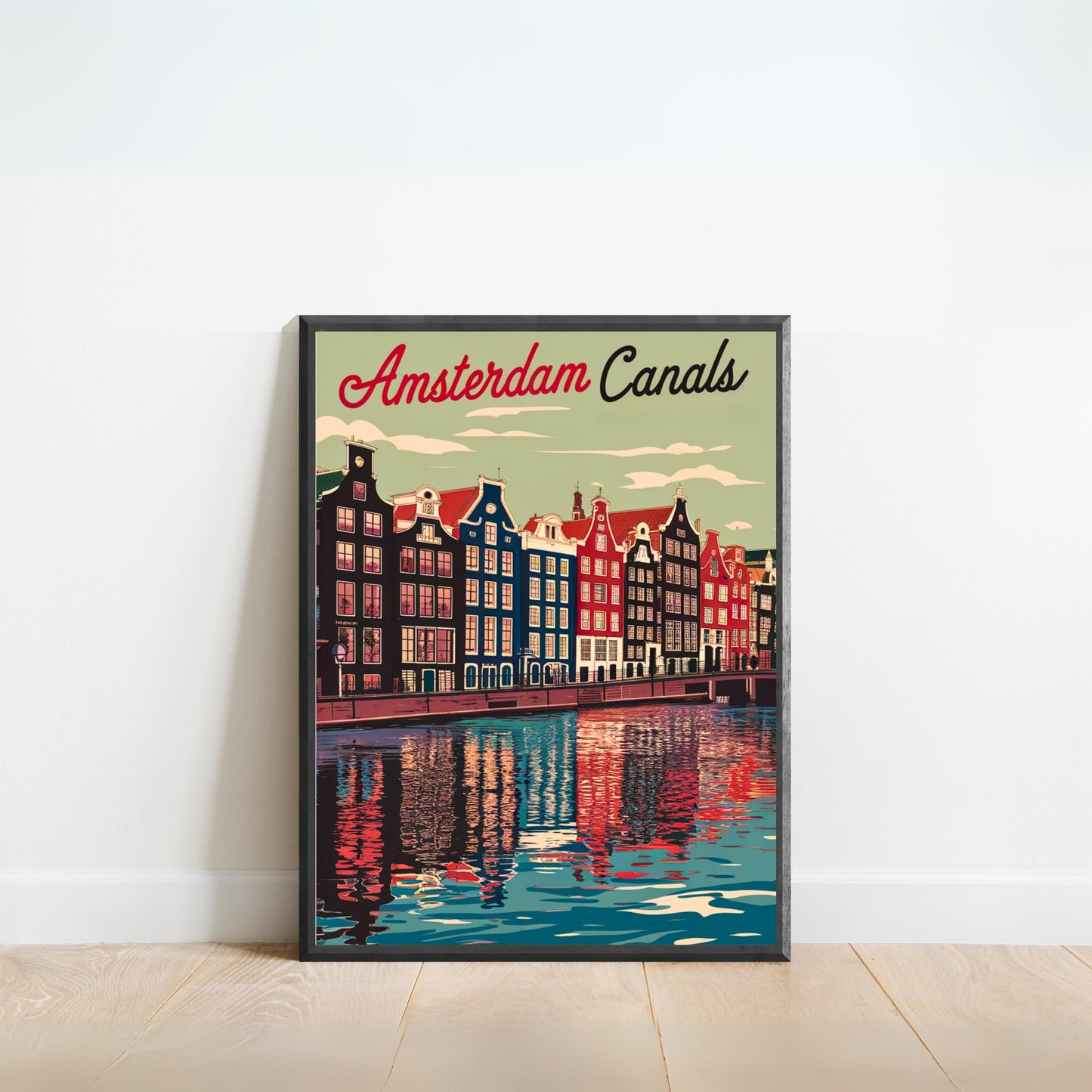 Amsterdam Vintage Travel Poster