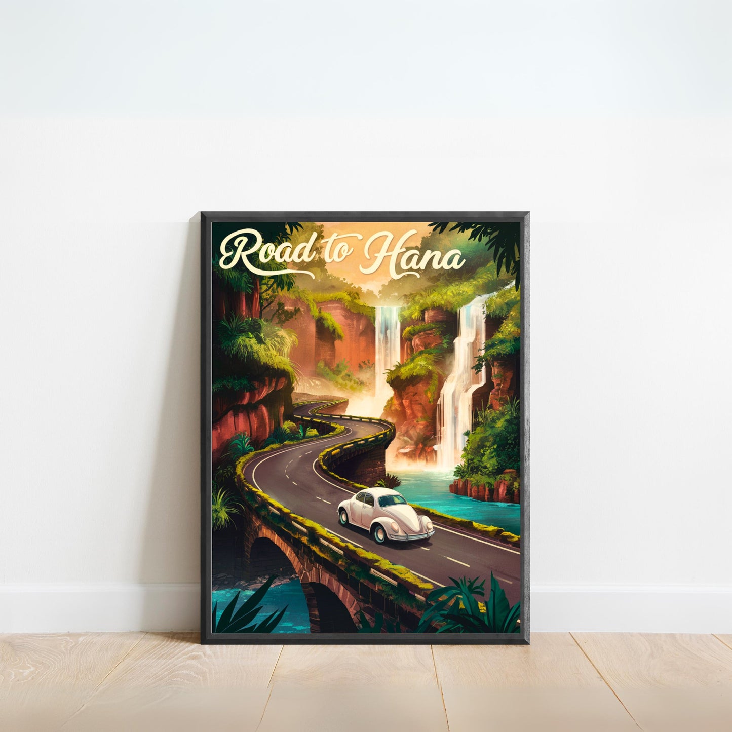 Road to Hana Vintage Travel Poster