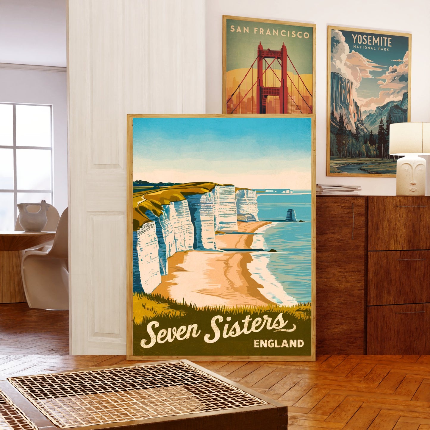 Seven Sisters Vintage Travel Poster