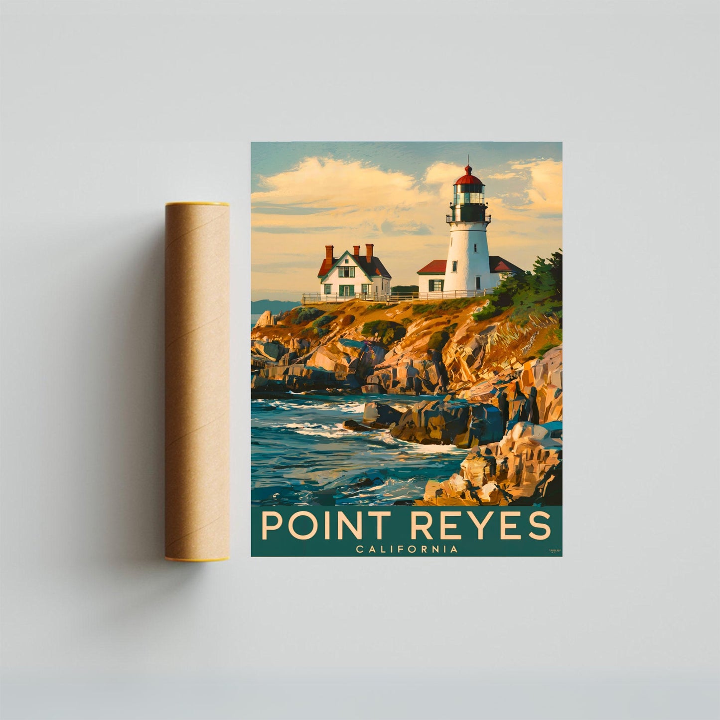 Point Reyes Vintage Travel Poster - Coastal Paradise