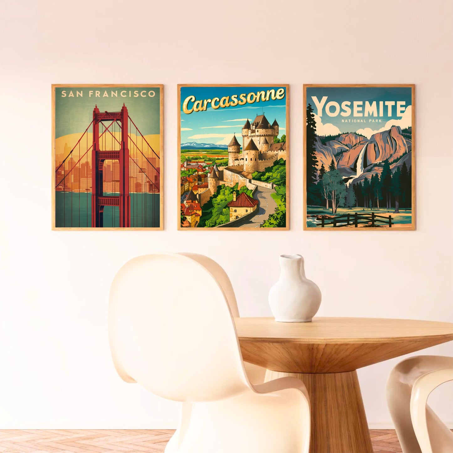 Carcassonne Vintage Travel Poster