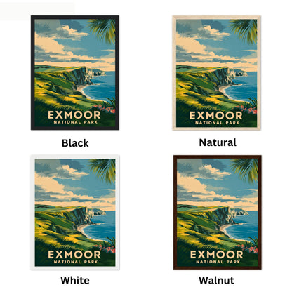 Exmoor Vintage Travel Poster