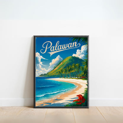 Palawan Vintage Travel Poster