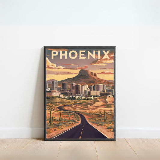 Phoenix Vintage Travel Poster