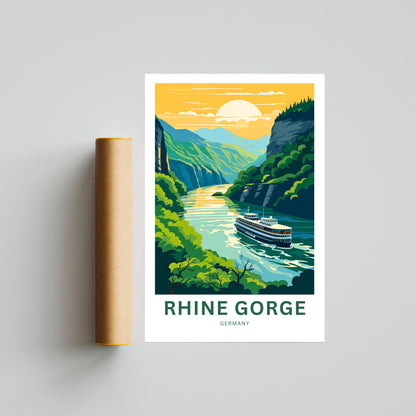 Rhine Gorge Travel Poster